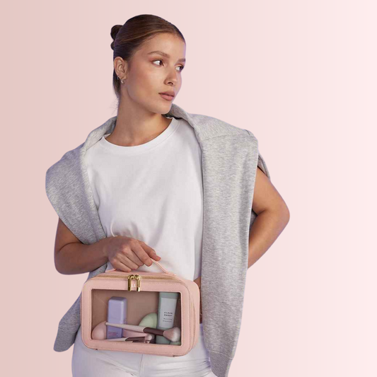 Personalised Monogram Clear Travel Vanity Case